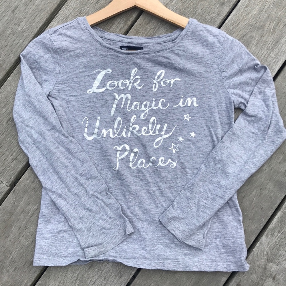 Girls long sleeve gap tee size 10